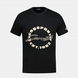 CONTEMPORAIN TEE SS N1 M BLACK - LE COQ SPORTIF - HOMME - Le Coq Sportif - 15423