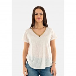 LADIES KNITTED TEE - MOLLY BRACKEN - FEMME - Tops, t-shirts - 16588