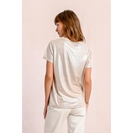 LADIES KNITTED TEE - MOLLY BRACKEN - FEMME - Tops, t-shirts - 16594