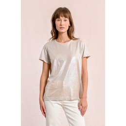 LADIES KNITTED TEE - MOLLY BRACKEN - FEMME - Tops, t-shirts - 16595