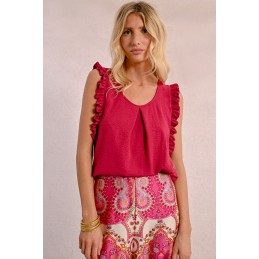 LADIES WOVEN TOP - MOLLY BRACKEN - FEMME - Tops, t-shirts - 16599