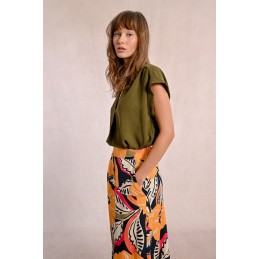 LADIES WOVEN TOP - MOLLY BRACKEN - FEMME - Tops, t-shirts - 16611