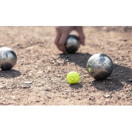 Coffret Loisirs - Boules OBUT inox chevrons junior - Pétanque de St-Tropez