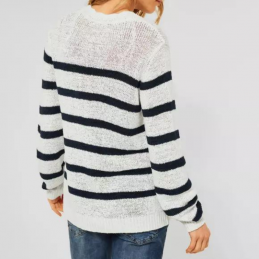 TAPE YARN STRIPE CARDIGAN - CECIL FEMME - CECIL - FEMME - Pulls, sweats et gilets - 7565