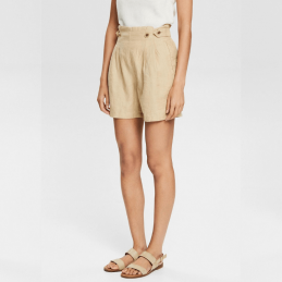 Short beige taille haute femme - ESPRIT SPORT - FEMME - Shorts, jupes - 8334